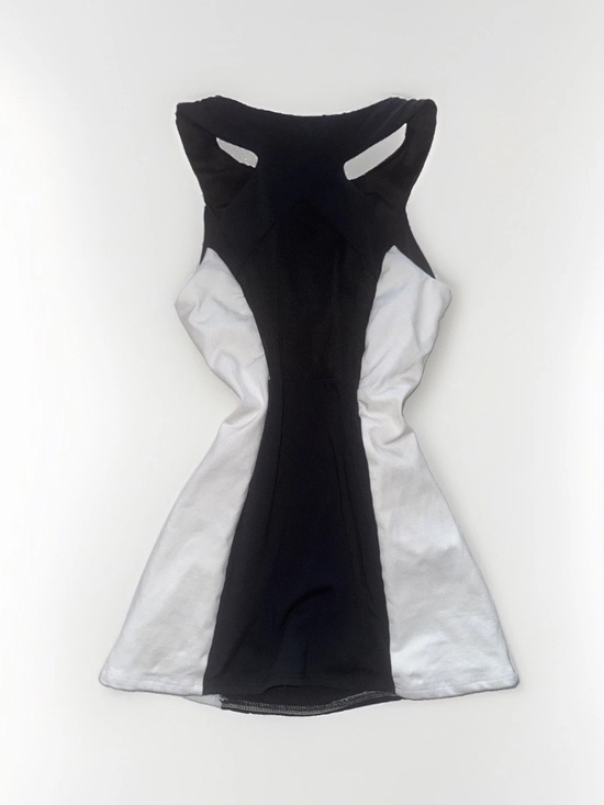 bebe Tops - bebe Black and White Panel Tank Top
